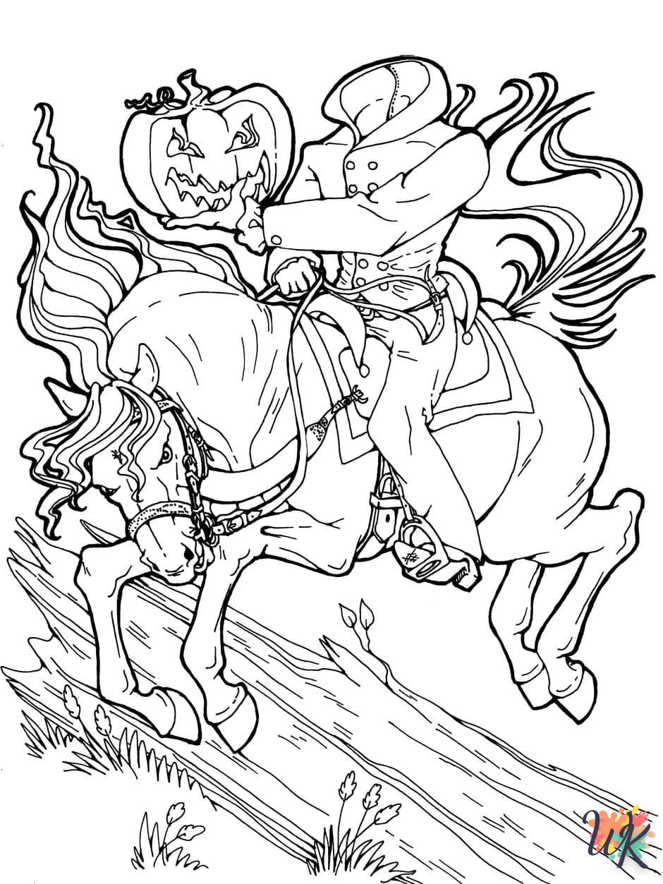 coloriage Headless Horseman  enfant 3 ans a imprimer