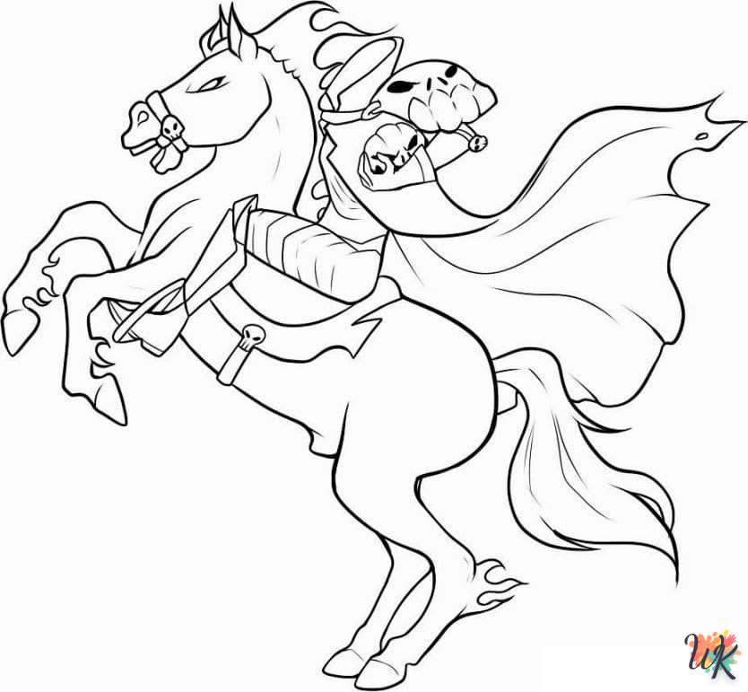 coloriage Headless Horseman  à imprimer gratuitement