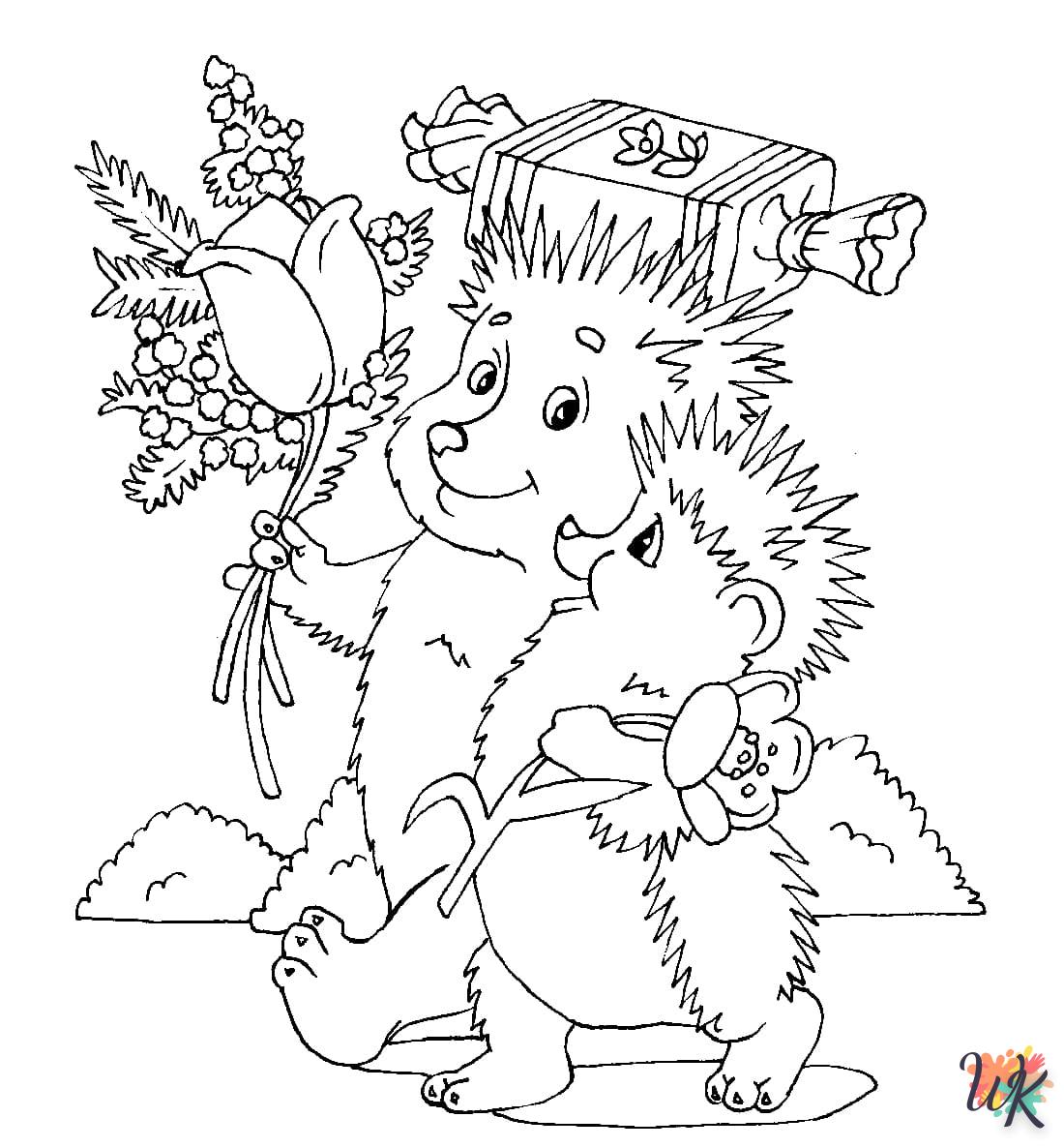 coloriage Hérisson  licorne en ligne gratuit à imprimer