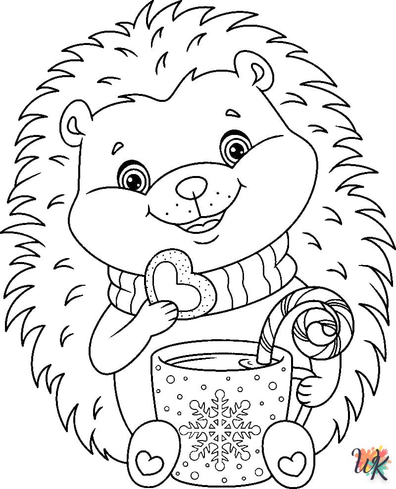 coloriage Hérisson  à imprimer pour enfant de 6 ans