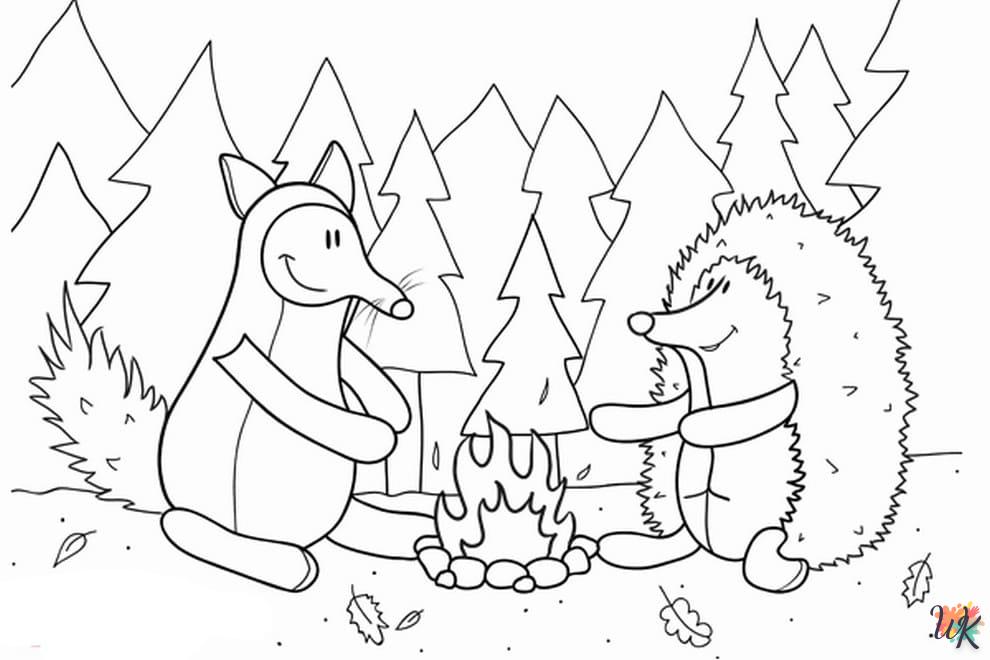 coloriage Hérisson  bebe animaux a imprimer gratuit 1