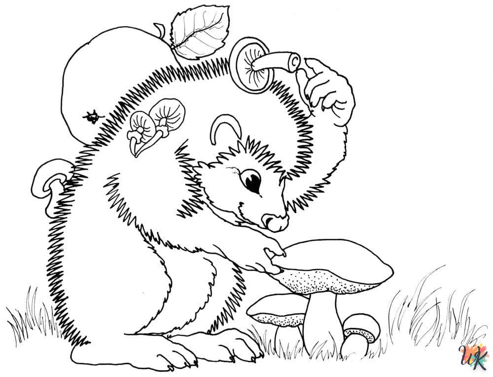 coloriage Hérisson  enfant 3 ans a imprimer