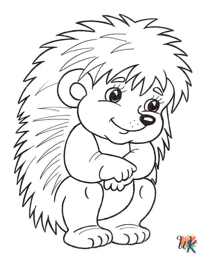 coloriage Hérisson  enfant 2 ans a imprimer