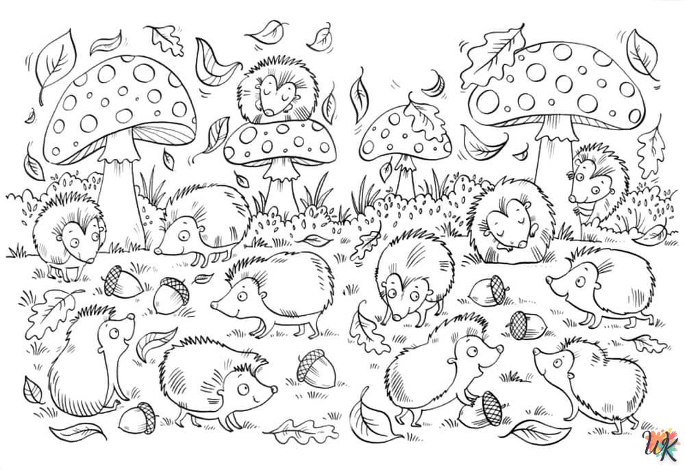 image pour coloriage Hérisson  enfant