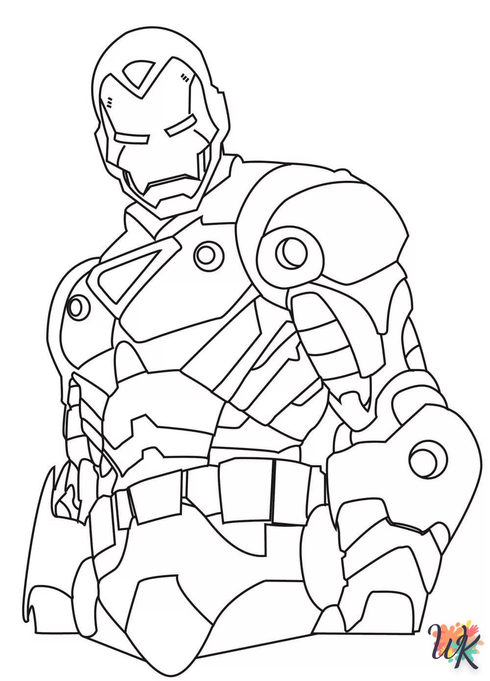 coloriage Iron Man  à imprimer pour enfant de 4 ans