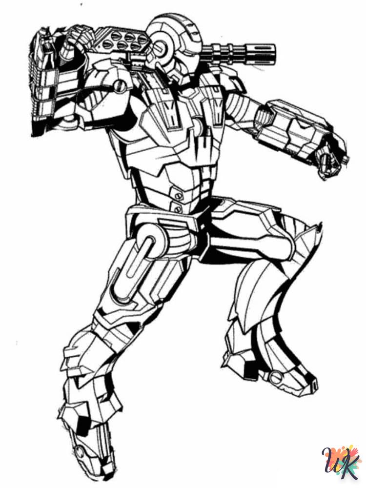 coloriage Iron Man  et decoupage a imprimer gratuit 1