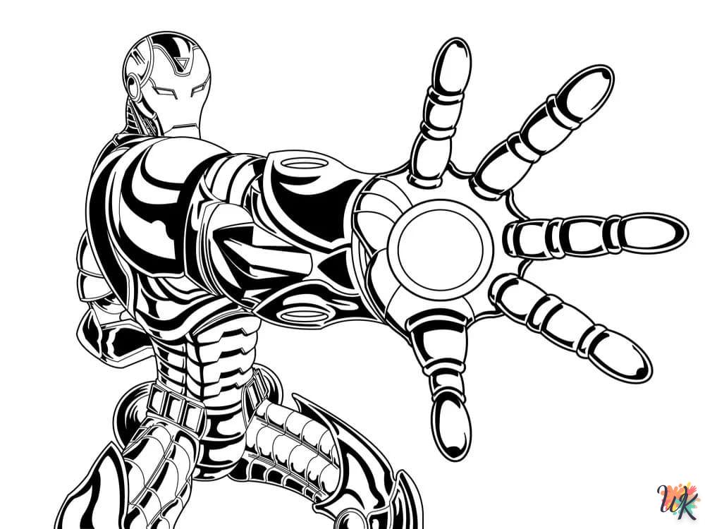 coloriage Iron Man  enfant à imprimer gratuit