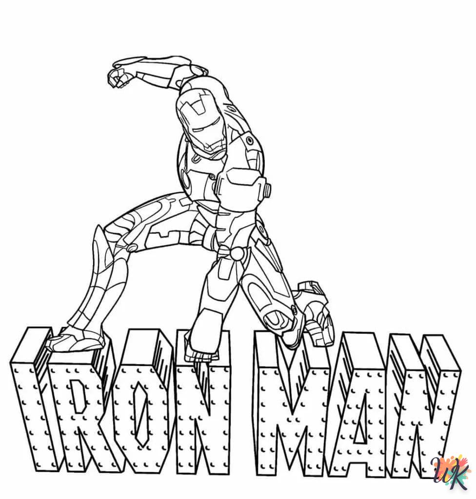 colorante Iron Man  animales infantiles para imprimir