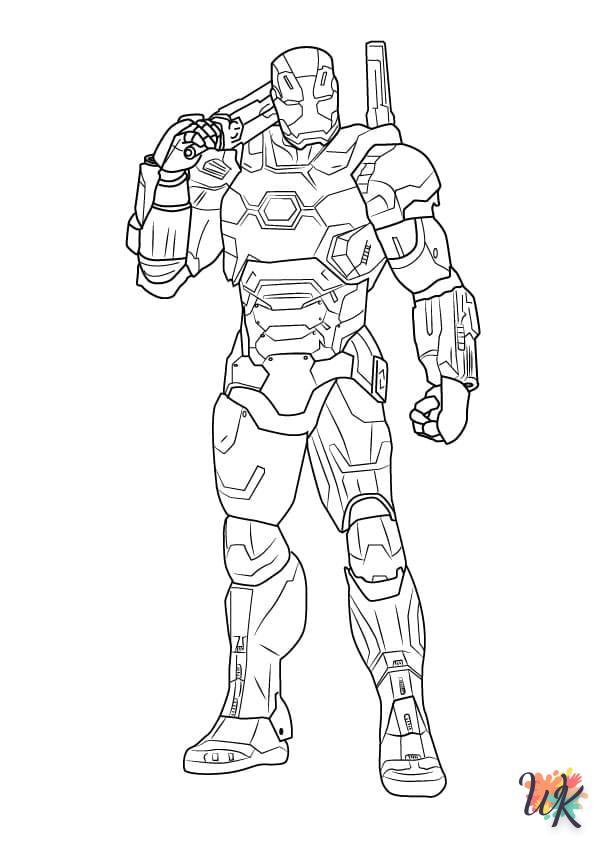 coloriage Iron Man  magique à faire en ligne