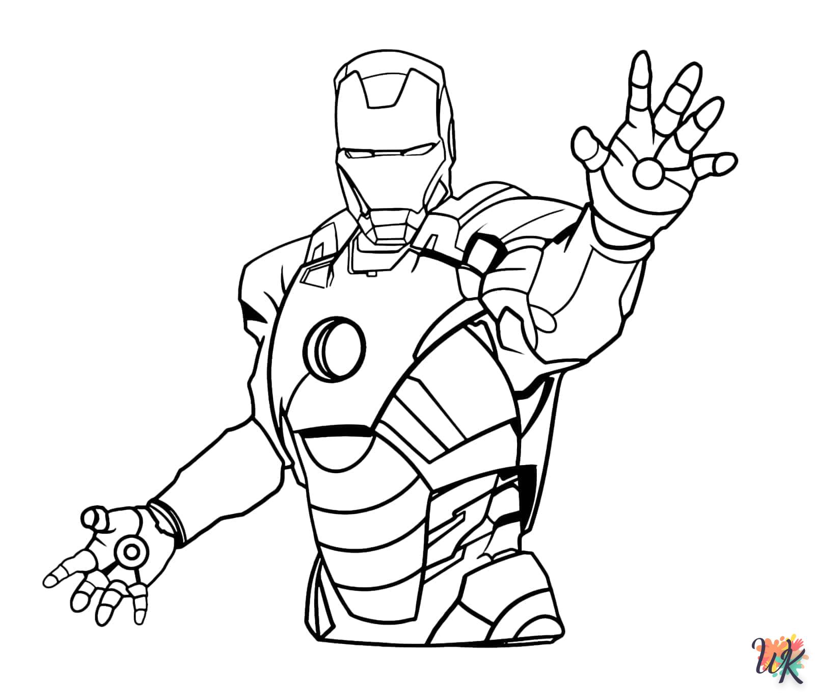 colorante Iron Man  niño para imprimir pdf 4