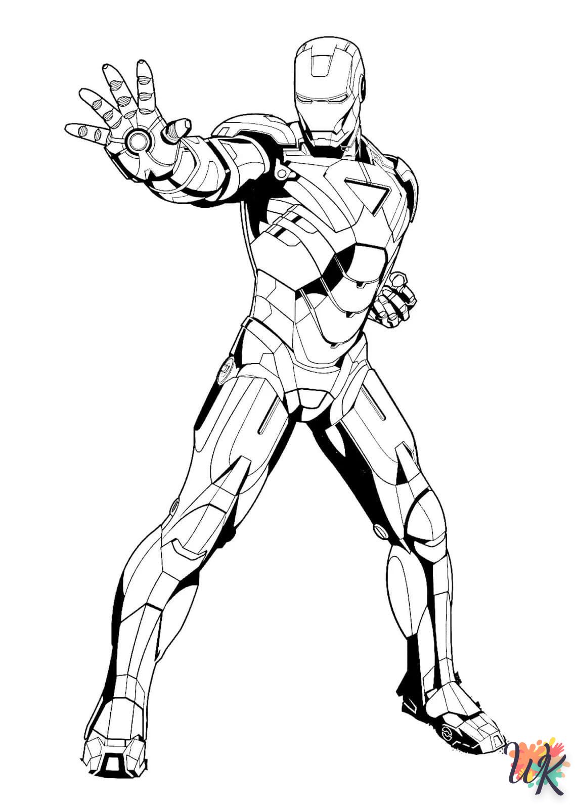 alphabet coloriage Iron Man  en ligne 1