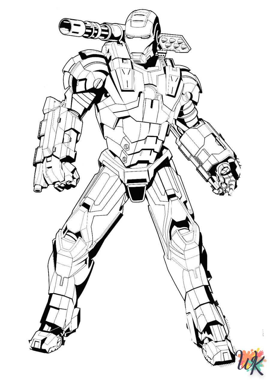 coloriage Iron Man  à imprimer kawaii