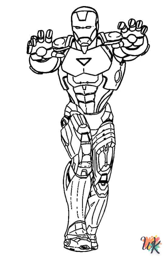 coloriage Iron Man  animaux enfant a imprimer 1