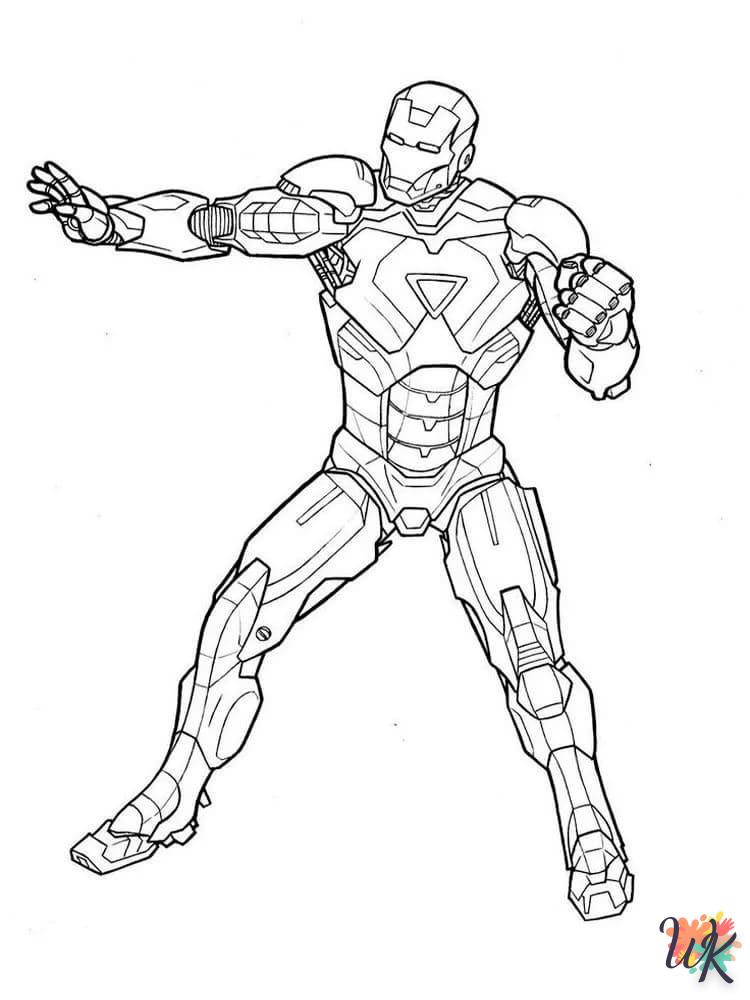 coloriage Iron Man  animaux enfant a imprimer