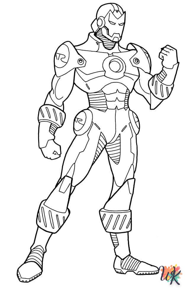 colorante Iron Man  niño para imprimir pdf 2
