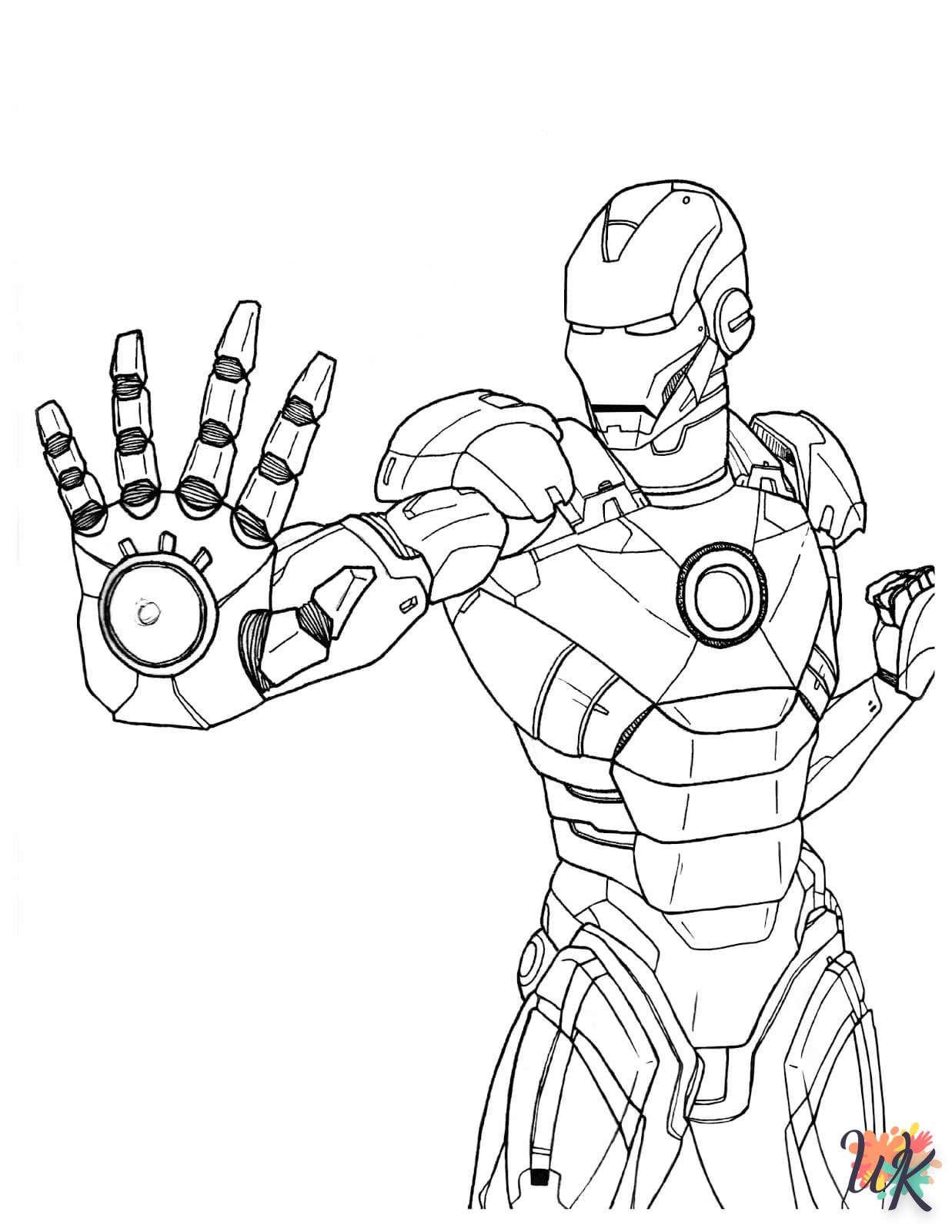 colorante Iron Man  niño para imprimir pdf 1