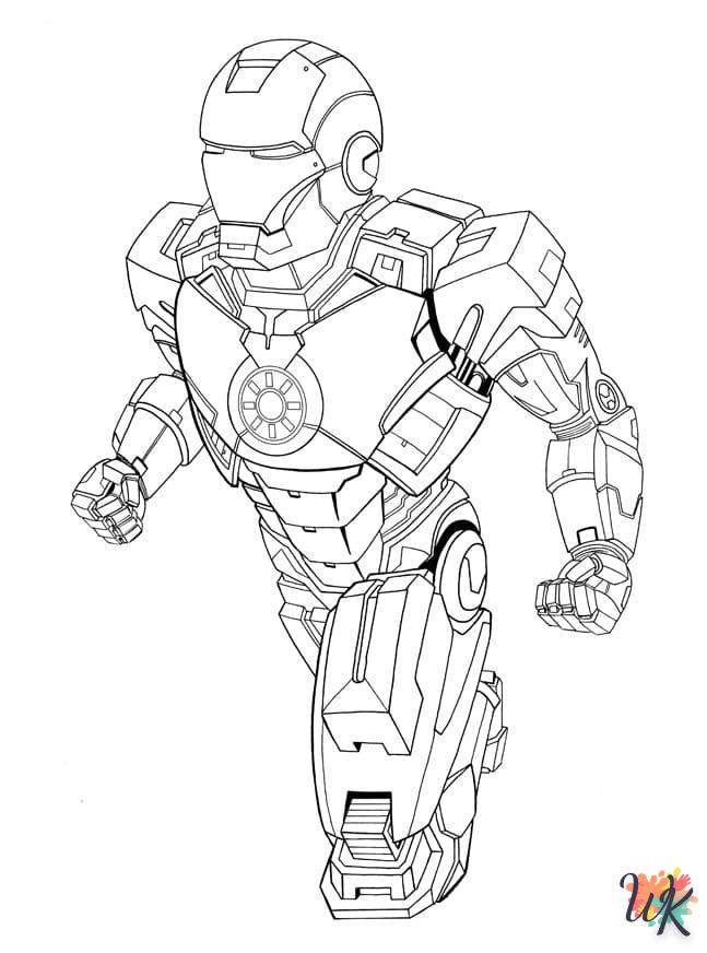 colorante Iron Man  para imprimir para niño de 7 años