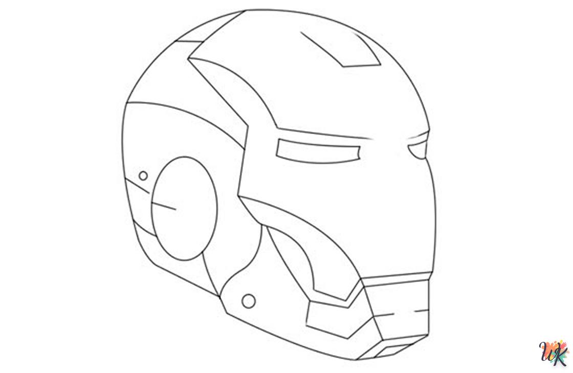 coloriage Iron Man  educatif pour enfant