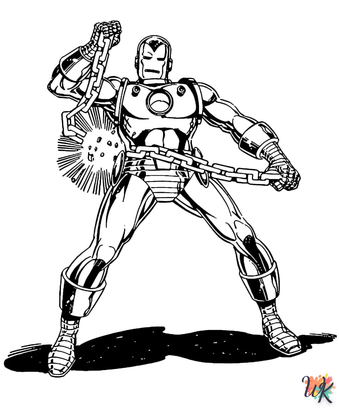 coloriage Iron Man  automne en ligne gratuit à imprimer