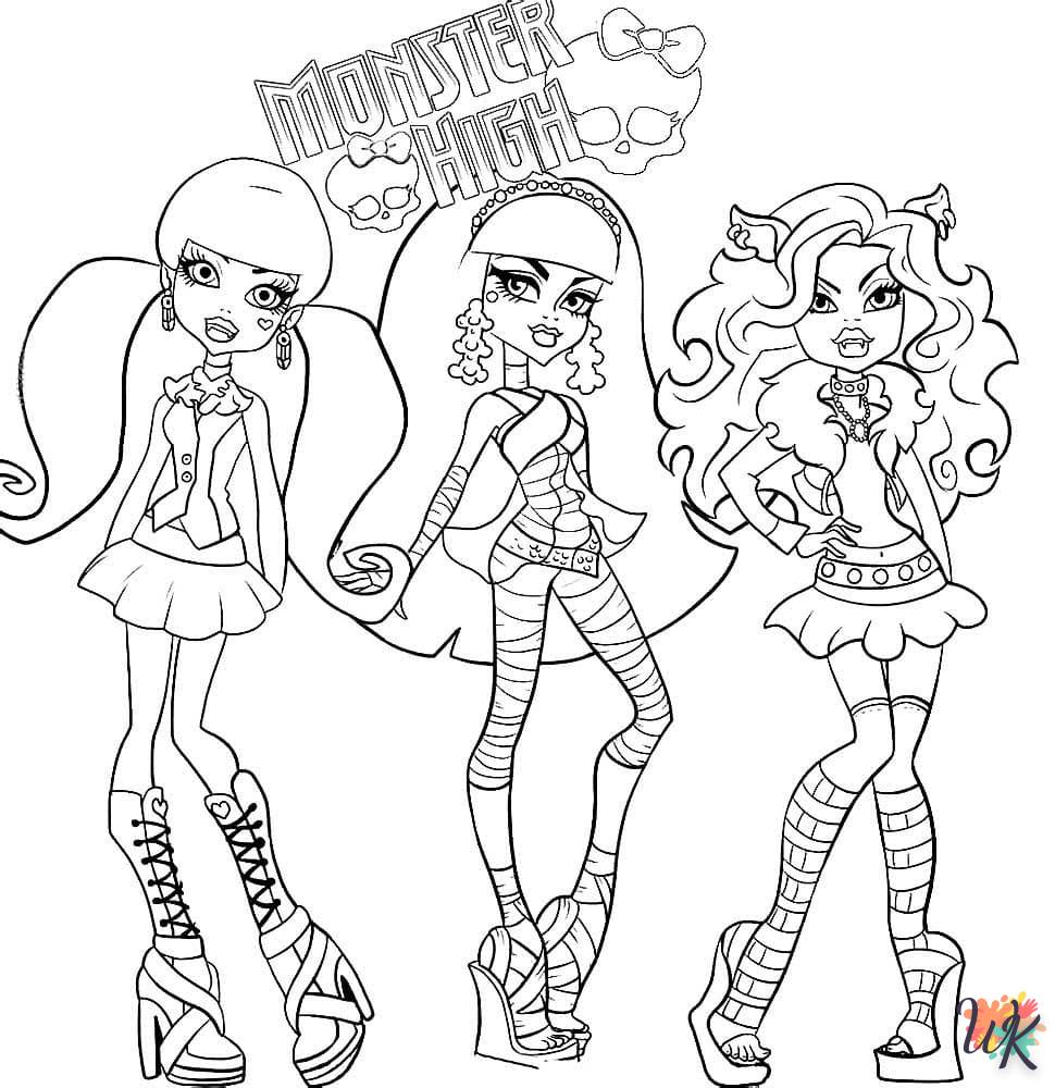 coloriage Monster High  et découpage à imprimer