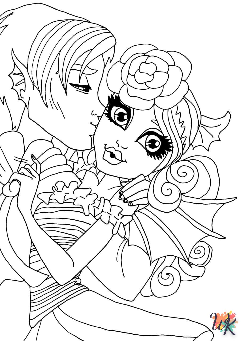 coloriage Monster High  à numéro adulte en ligne gratuit