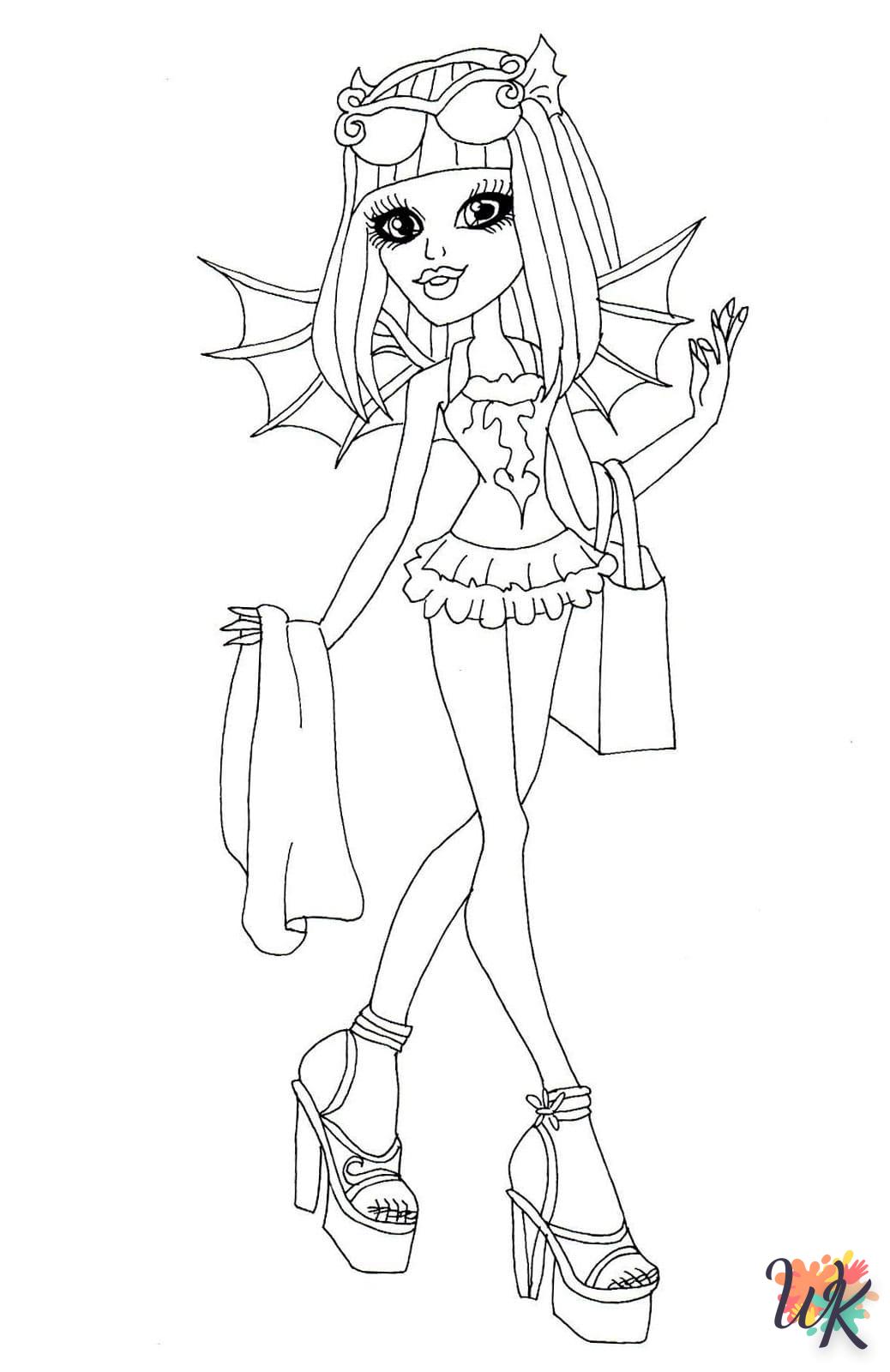 coloriage Monster High  dinosaures en ligne gratuit à imprimer