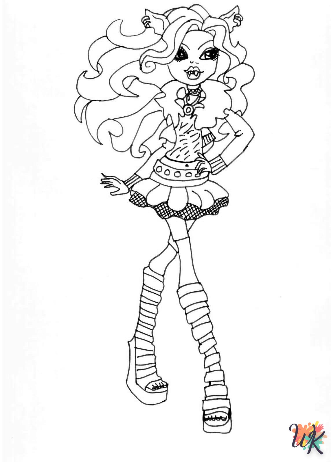 coloriage Monster High  pour enfant de 4 ans 1