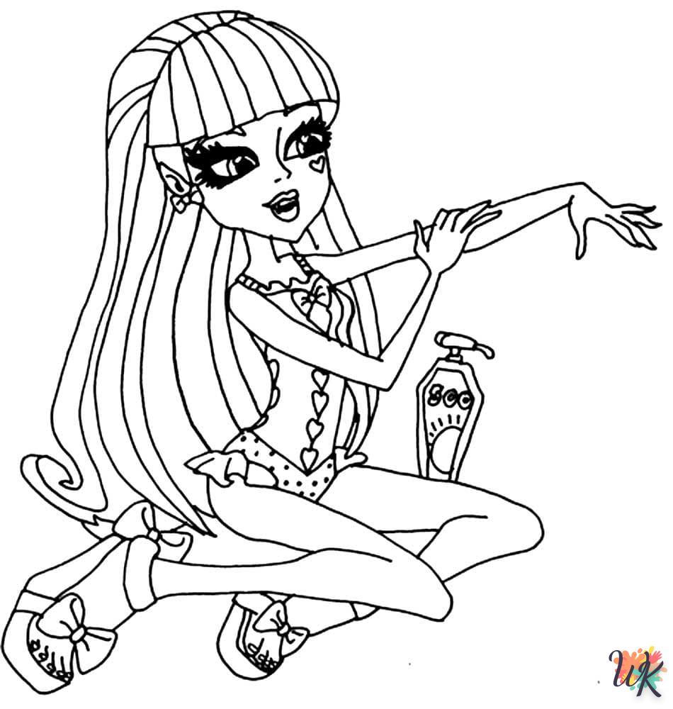 coloriage Monster High  a imprimer pour enfant de 4 ans