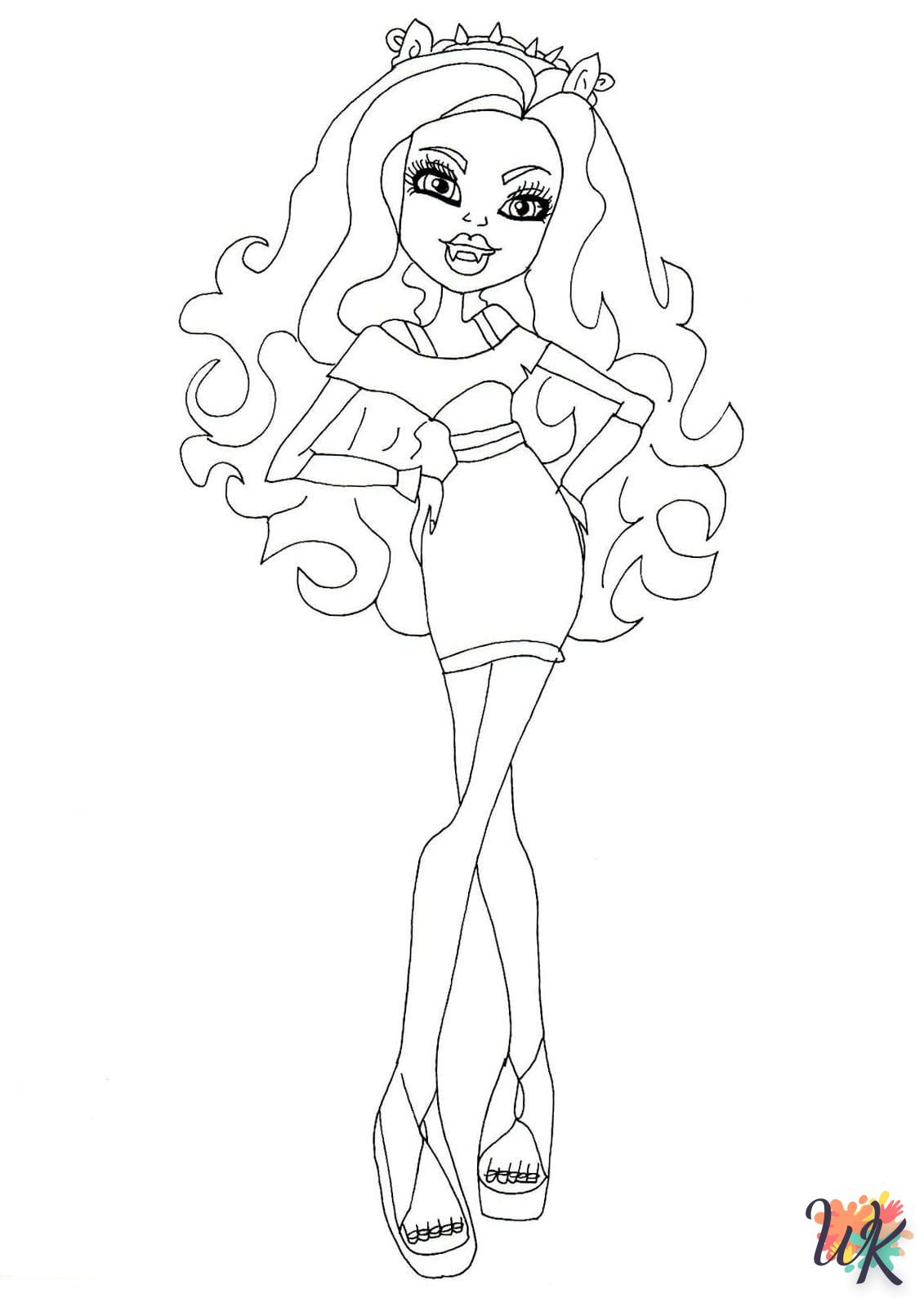 coloriage Monster High  enfant 7 ans a imprimer 2