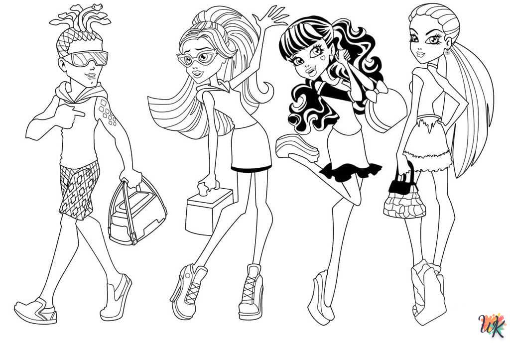 coloriage Monster High  et decoupage a imprimer gratuit