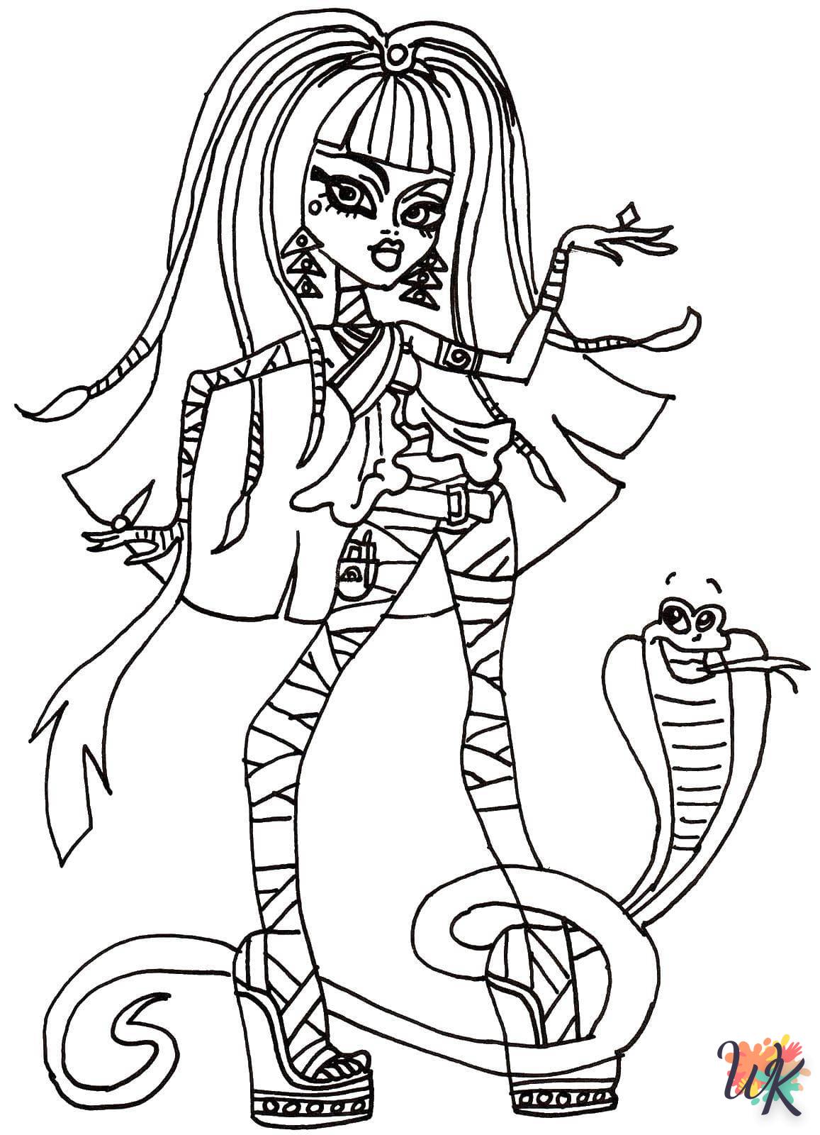 coloriage Monster High  à imprimer pour enfant de 12 ans