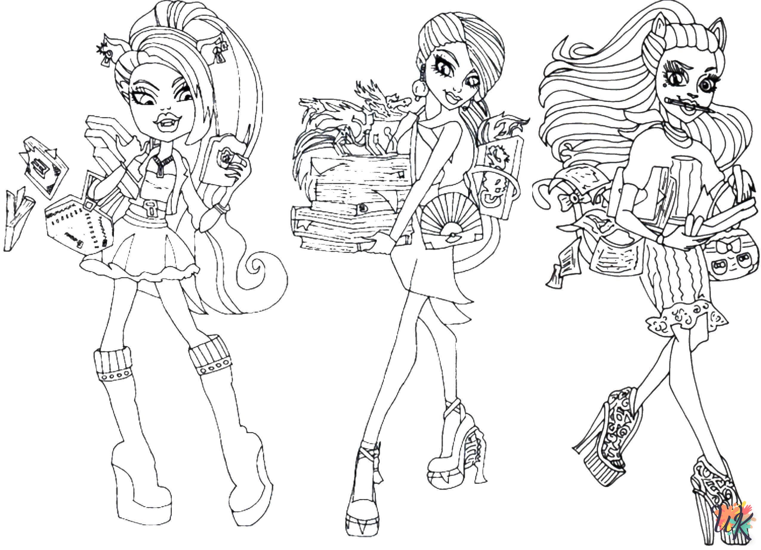 image pour coloriage Monster High  enfant