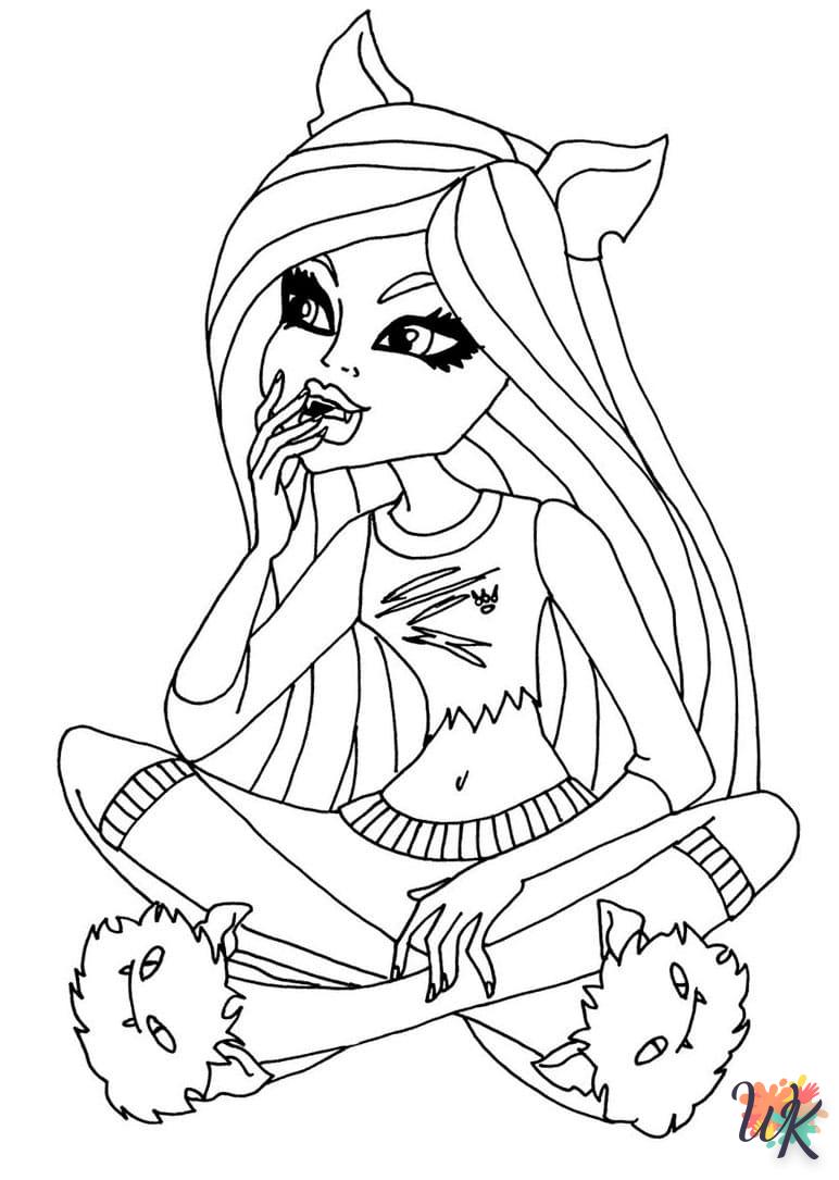 coloriage Monster High  en ligne pour bebe de 2 ans