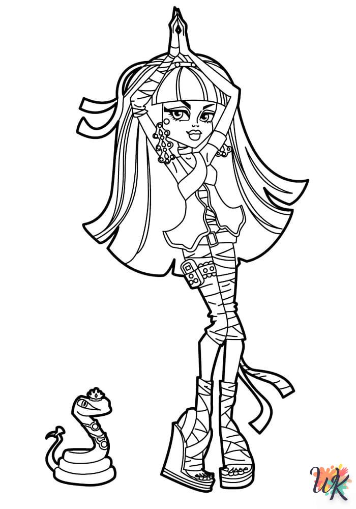 coloriage Monster High  enfant 5 ans à imprimer