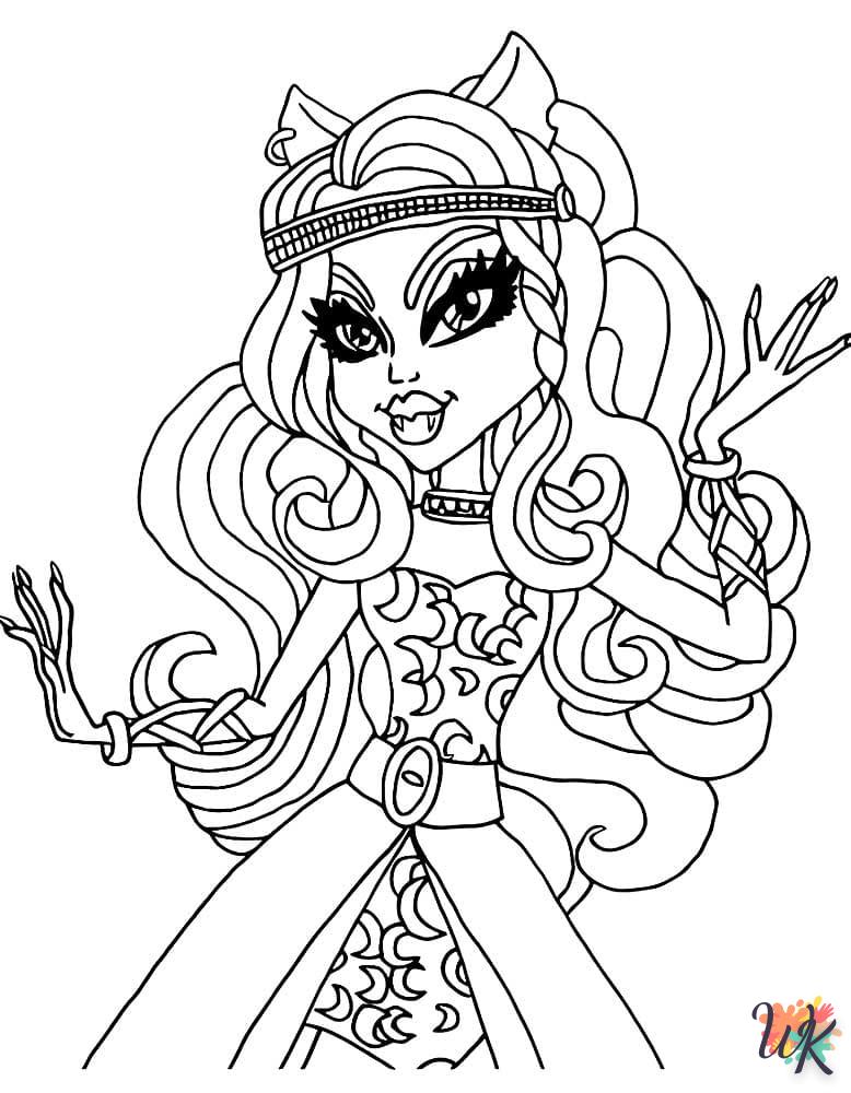 coloriage Monster High  à imprimer pour enfant de 6 ans