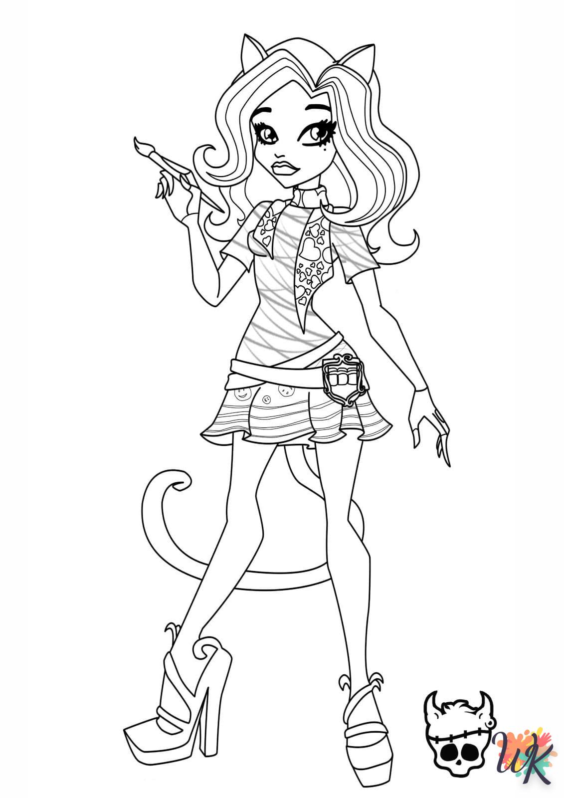 coloriage Monster High  enfant 3 ans a imprimer