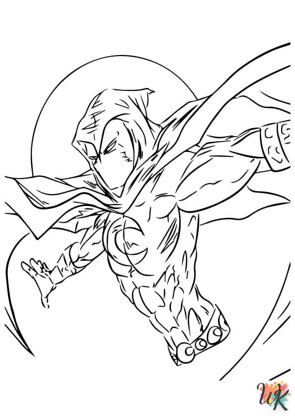 coloriage Moon Knight  pour enfant à imprimer