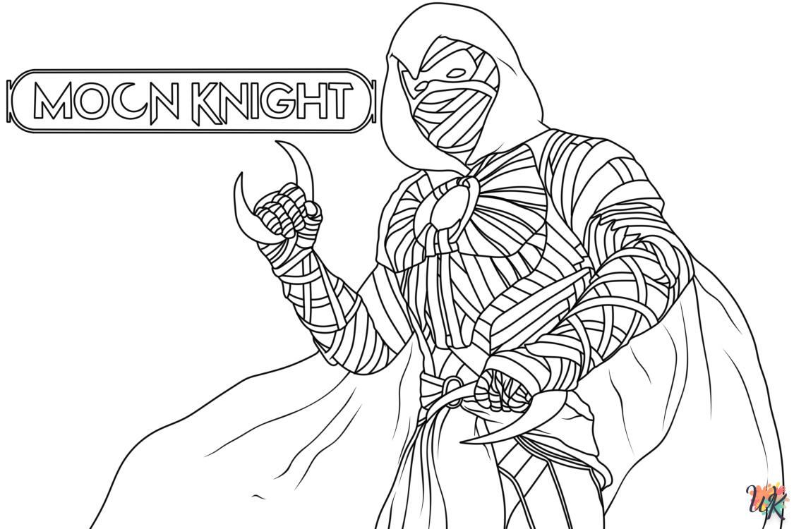 imprimer coloriage Moon Knight  pour enfant