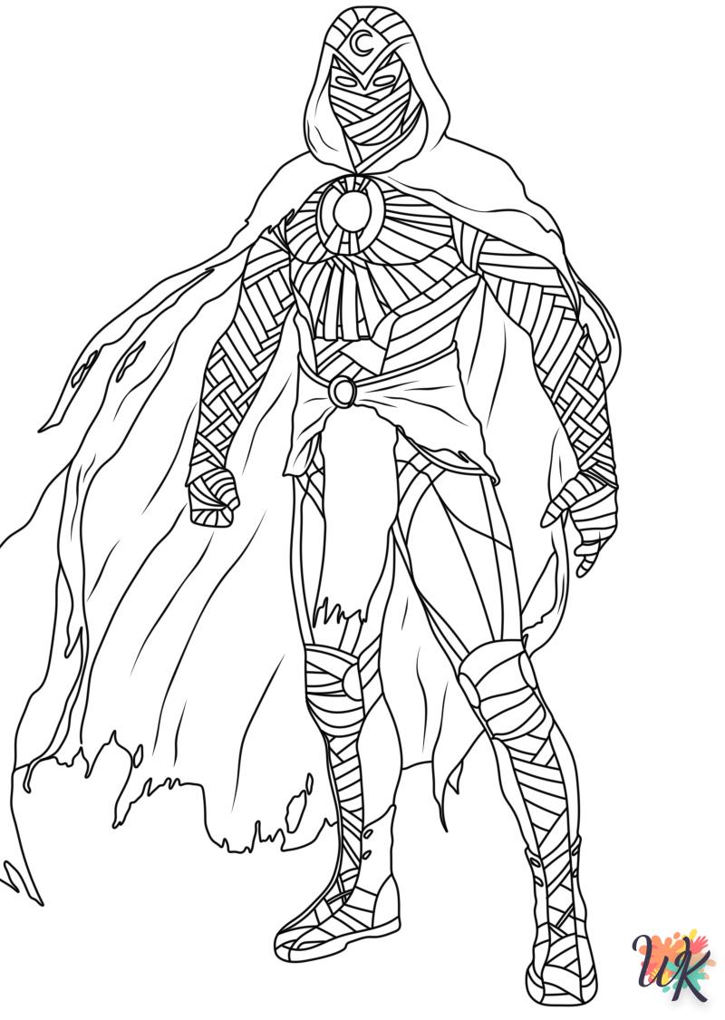 coloriage Moon Knight  sonic en ligne gratuit à imprimer