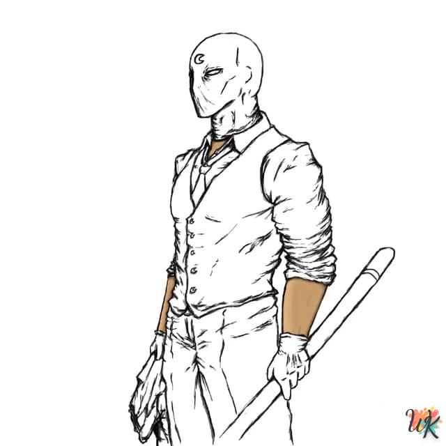 coloriage Moon Knight  d'enfant a imprimer