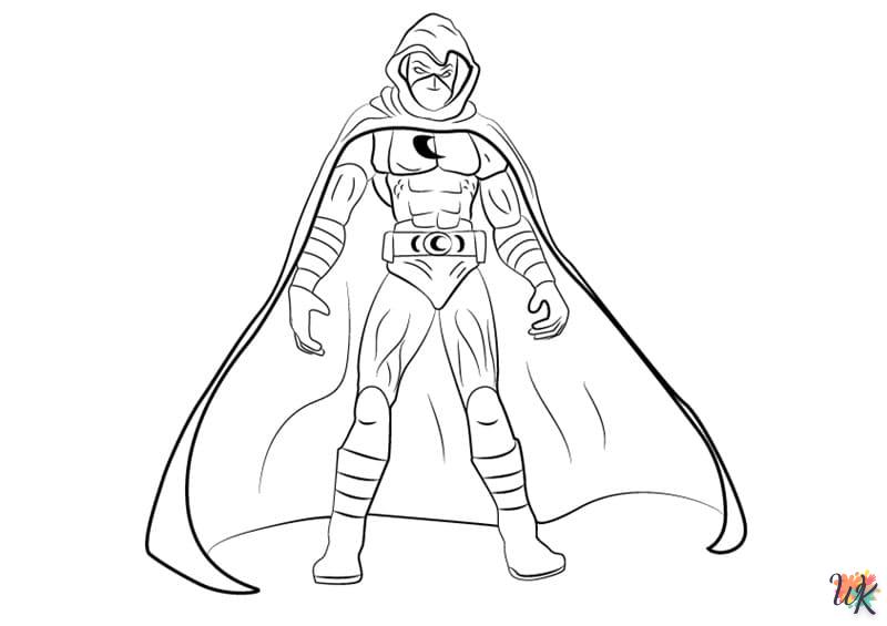 coloriage Moon Knight  à imprimer pour enfant de 3 ans