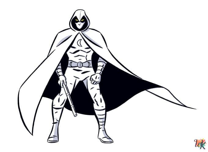 coloriage Moon Knight  pour enfants a imprimer gratuit