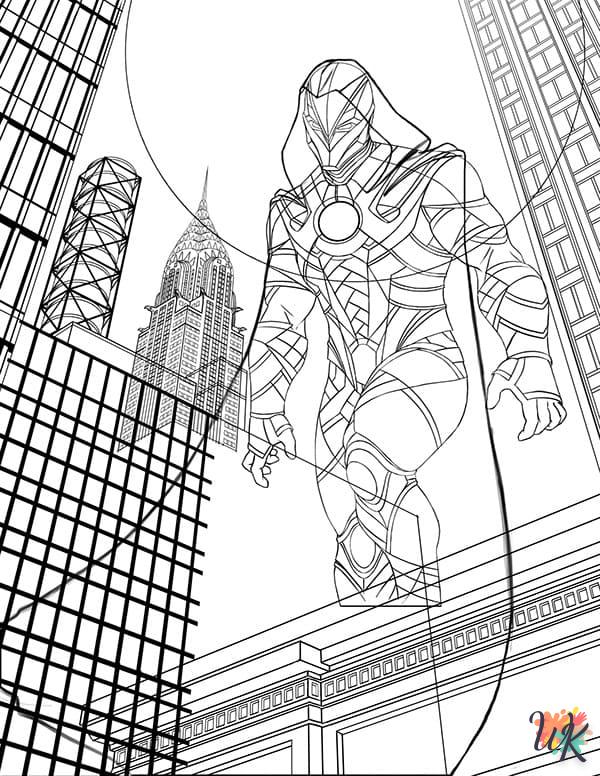 coloriage Moon Knight  à imprimer gratuitement pdf