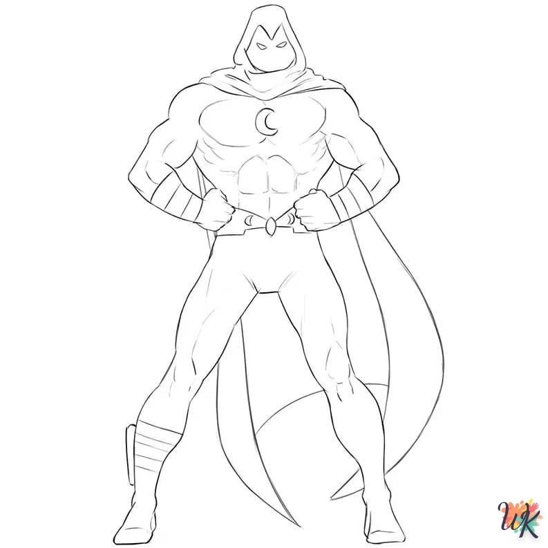 coloriage Moon Knight  pour enfant de 8 ans