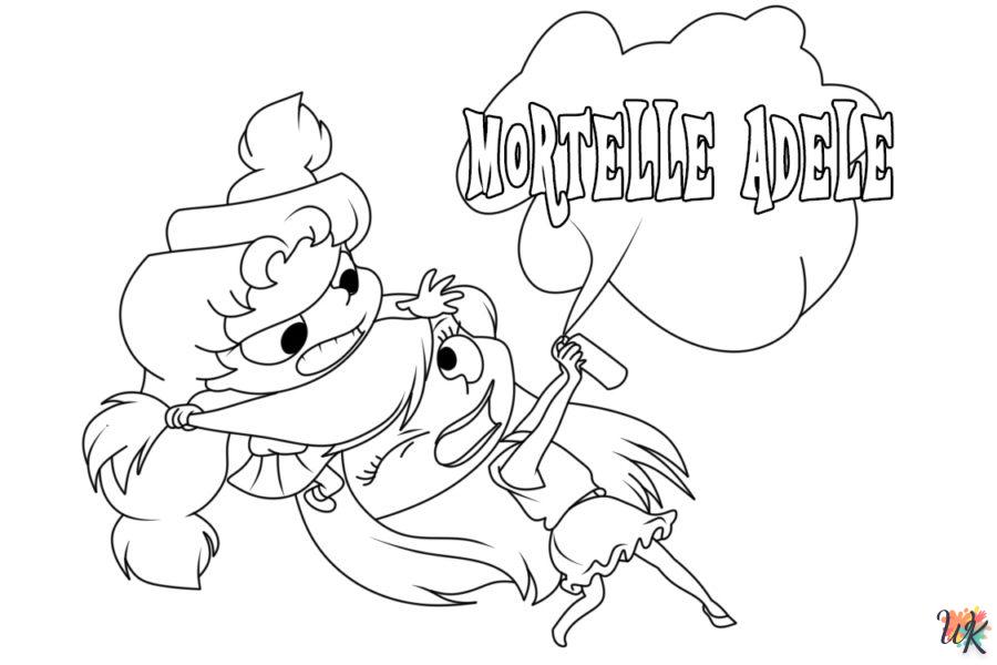 coloriage Mortelle Adèle  sonic en ligne gratuit à imprimer