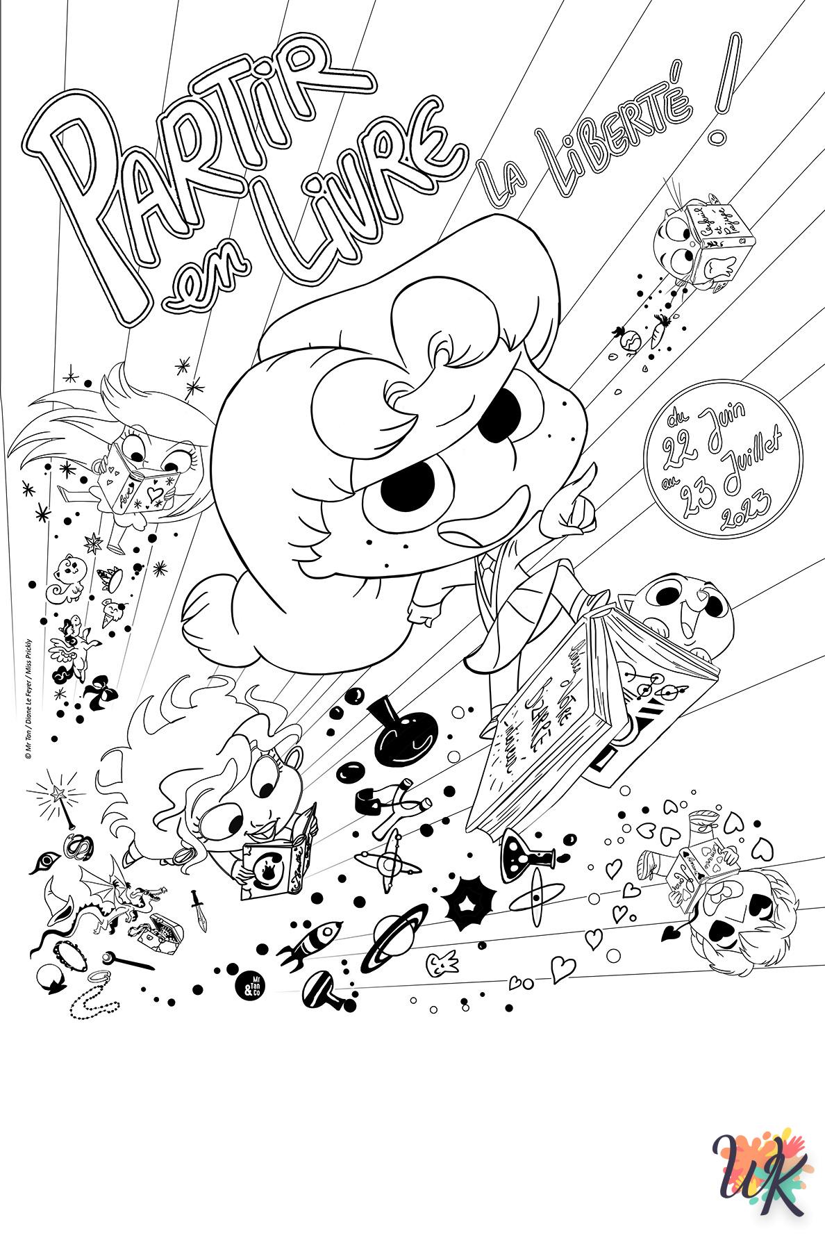 coloriage Mortelle Adèle  à imprimer pour enfant de 3 ans