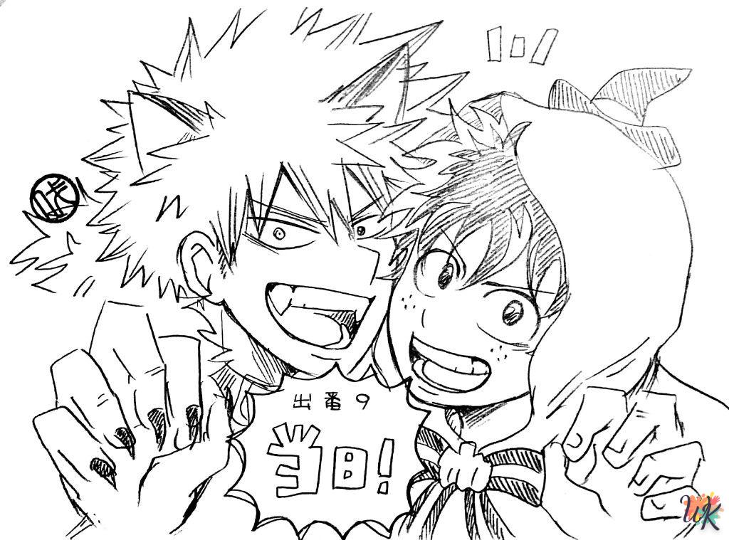 coloriage My Hero Academia  à imprimer pour enfant de 9 ans