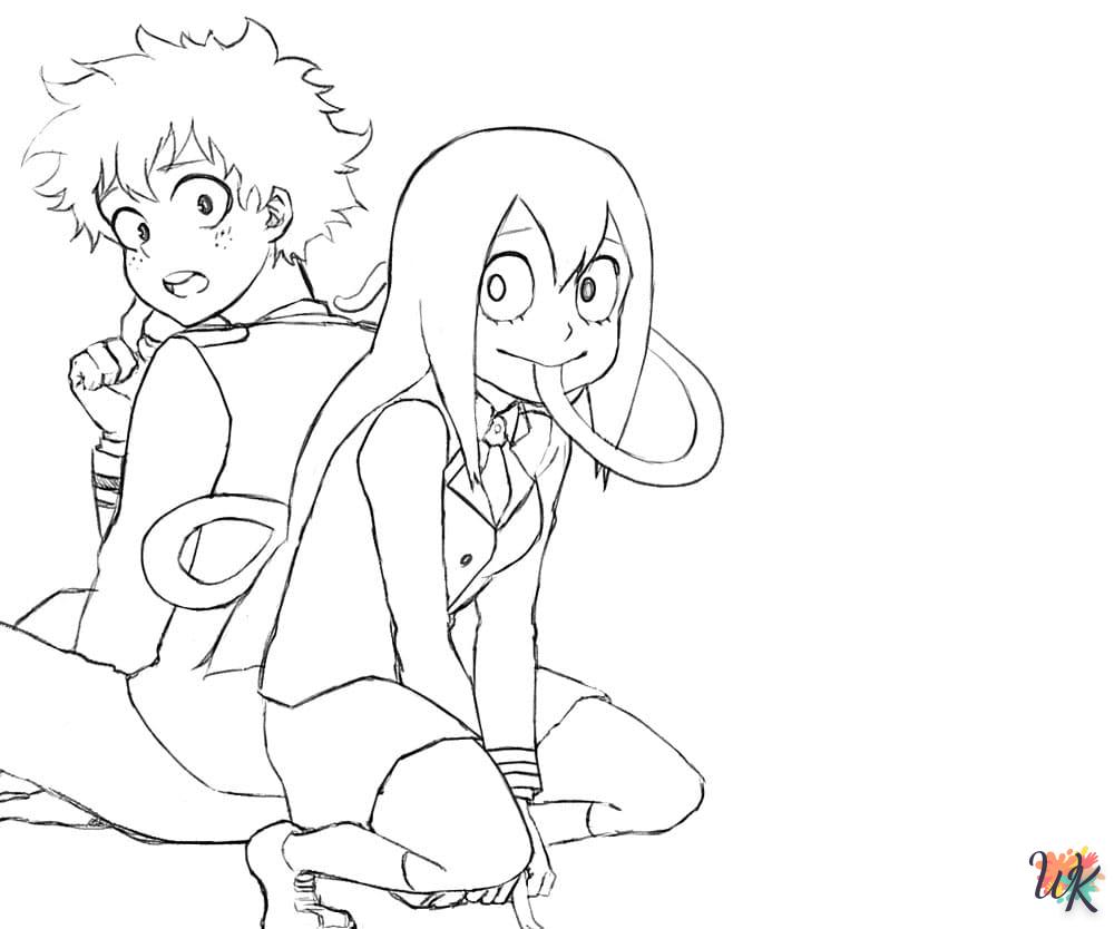 coloriage My Hero Academia  bebe animaux a imprimer gratuit 1