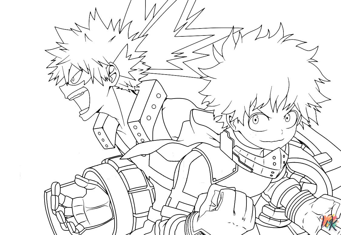 coloriage My Hero Academia  automne en ligne gratuit à imprimer