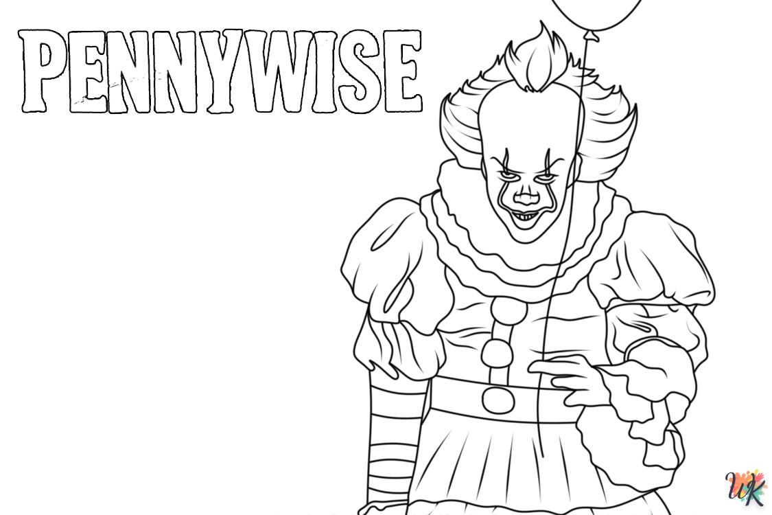 coloriage Pennywise  pour enfant de 3 ans 1